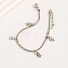 Fashionable Casual Brass 2-Strand Ball Chain Butterfly Charm Women's Bracelets RC0922-1