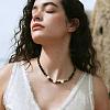 Natural Freshwater Pearl and Natural Indian Agate Rondelle Beaded Necklaces with 304 Stainless Steel End Chains PJ7796-7