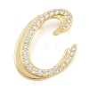 Brass Micro Pave Clear Cubic Zirconia Pendants CU-CBA8481-01G-C-1