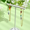 Natural Gemstone Stud Earrings EJEW-JE07286-1