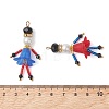 2Pcs Glass Seed Bead and Acrylic Big Pendants PALLOY-MZ01290-4