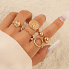 5Pcs Alloy Finger Rings Sets WG7802C-17-3