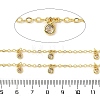 Brass Cubic Zirconia Cable Chains CHC-H112-02G-02-3