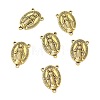 Holy Oval Carved Virgin Mary Tibetan Style Alloy Chandelier Component Links TIBEP-LF0961YKG-AG-FF-1