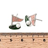 Ship Brass Enamel Stud Earrings EJEW-H180-24P-5