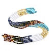Glass & Synthetic Turquoise & Natural Sodalite & Natural Polychrome Jasper & Jade & Quartz Beads Strands G-Z135-C02-2x4mm-3