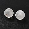 Frosted Transparent Acrylic Beads X-OACR-F013-13-4