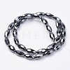 Non-magnetic Synthetic Hematite Beads Strands G-F396-13-6x12mm-2