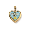 304 Stainless Steel Locket Pendants STAS-H255-02G-05-1