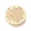 Golden Tone Wax Seal Brass Stamp Heads AJEW-U008-02G-05-2