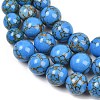 Synthetic Gold Line Turquoise Graduated Beads Strands GG-CBA2AE1-A03-B-3