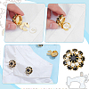 6Pcs Brass Rhinestone Cufflinks FIND-NB0007-40G-4