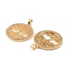 Brass & Clear Cubic Zirconia Pendants KK-G558-15G-2