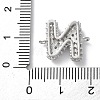 Brass Micro Pave Cubic Zirconia Letter Links KK-I717-04N-P-3