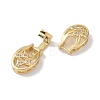 Rack Plating Brass Micro Pave Clear Cubic Zirconia Fold Over Clasps KK-NH0002-03G-G-2