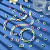 200Pcs 2 Styles Opaque Acrylic Linking Rings OACR-YW0002-05-6