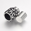304 Stainless Steel Magnetic Clasps with Glue-in Ends X-STAS-F124-05AS-3
