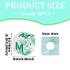 50Pcs Acrylic European Beads MACR-TADJ0001-13M-5