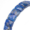Natural Lapis Lazuli Gemstone Stretch Bracelets BJEW-F406-B05-3