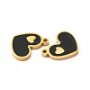 Ion Plating(IP) 304 Stainless Steel Enamel Charms STAS-F291-08G-01-2