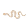 Alloy Snake Brooch Pin JEWB-M027-04KCG-2