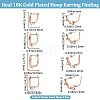 16Pcs 4 Styles Brass Hoop Earring Findings with Latch Back Closure KK-BBC0008-19-2