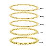 Round Brass Beaded Stretch Bracelets BJEW-JB05982-2