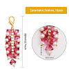 10Pcs 5 Colors Trumpet Flower Glass Pendant Decorations HJEW-CA0001-45-2