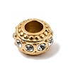 304 Stainless Steel with Crystal Rhinestone European Beads RB-CBAC900-04G-1