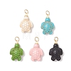 Dyed Synthetic Turquoise Pendnats PALLOY-JF05075-1