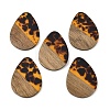 Transparwnt Resin & Walnut Wood Pendants RESI-I354-03E-1