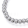 Non-Tarnish 201 Stainless Steel Round Beaded Stretch Bracelet for Men Women BJEW-N017-163A-01-2