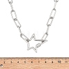 304 Stainless Steel Paperclip Chain Necklaces NJEW-JN06369-01-5