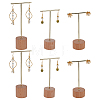 6Pcs 3 Sizes Iron T Bar Earring Display Stands EDIS-FG0001-76-1