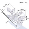 Brass Micro Pave Clear Cubic Zirconia Finger Rings FS-WG77E03-03-3