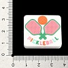 Pickleball Theme Silicone Focal Beads SIL-A012-03C-3