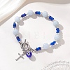 304 Stainless Steel & Lampwork Charm Bracelets BJEW-JB13111-4