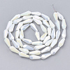 Electroplate Opaque Solid Color Glass Beads Strands EGLA-T008-12I-2