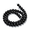 Natural Black Onyx Beads Strands G-Z024-02B-2