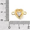 Brass Glass Connector Charms KK-E802-26G-D-3