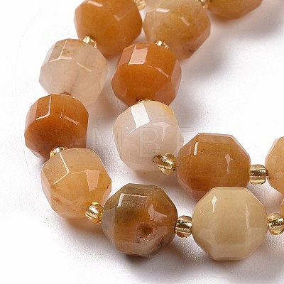Natural Topaz Jade Beads Strands G-G990-F14-1