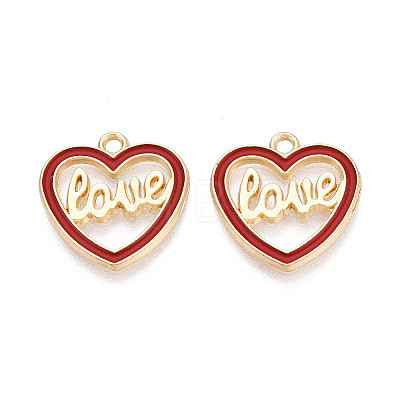 Alloy Enamel Pendants ENAM-T024-10A-G-1