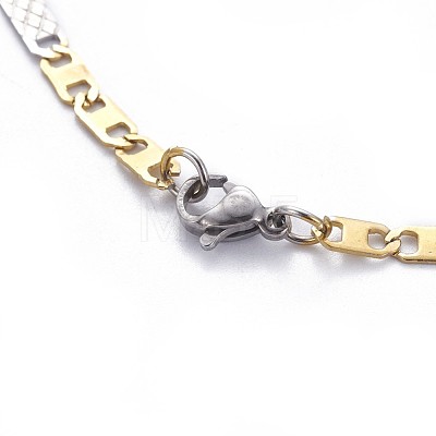 304 Stainless Steel Mariner Link Chain Necklaces NJEW-F261-12GP-1