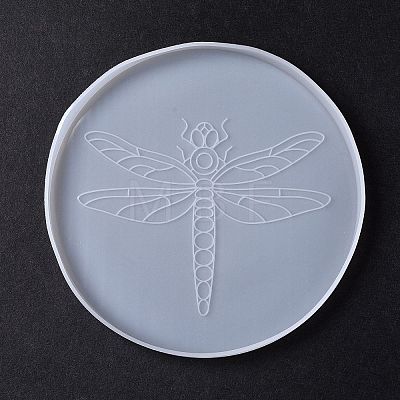 Food Grade Silicone Dragonfly Pattern Cup Mat Molds DIY-C074-01-1