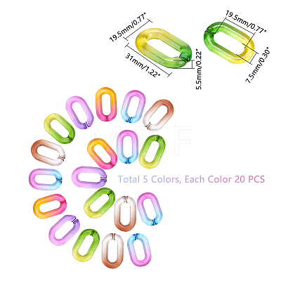 Two Tone Transparent Acrylic Linking Rings OACR-PH0001-41-1
