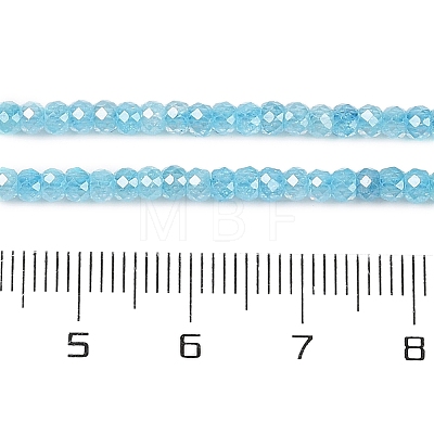 Transparent Gradient Color Cubic Zirconia Strand ZIRC-NH0002-01C-1