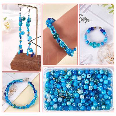 2 Bag Glass Round Beads Set JX547E-1