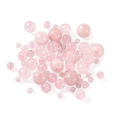  Natural Round Loose Gemstone Rose Quartz Beads G-TA0001-09-1