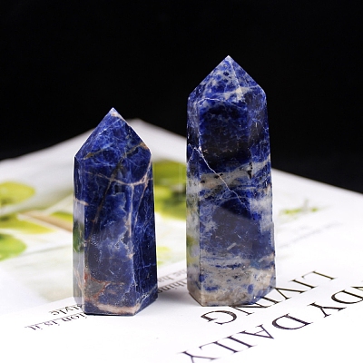 Point Tower Natural Sodalite Home Display Decoration PW-WG54681-01-1