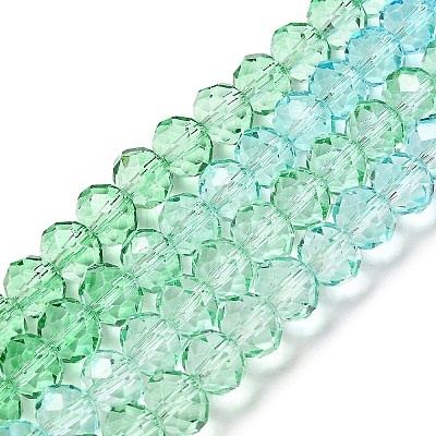 Transparent Painted Glass Beads Strands DGLA-A034-T8mm-A16-1